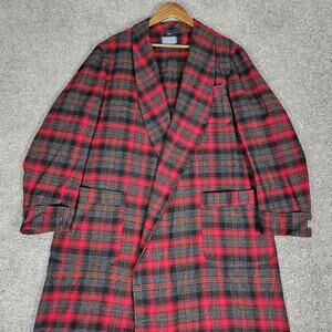 Pendleton Wool Robe Mens Large Red Tartan Plaid Old Money Classic Christmas